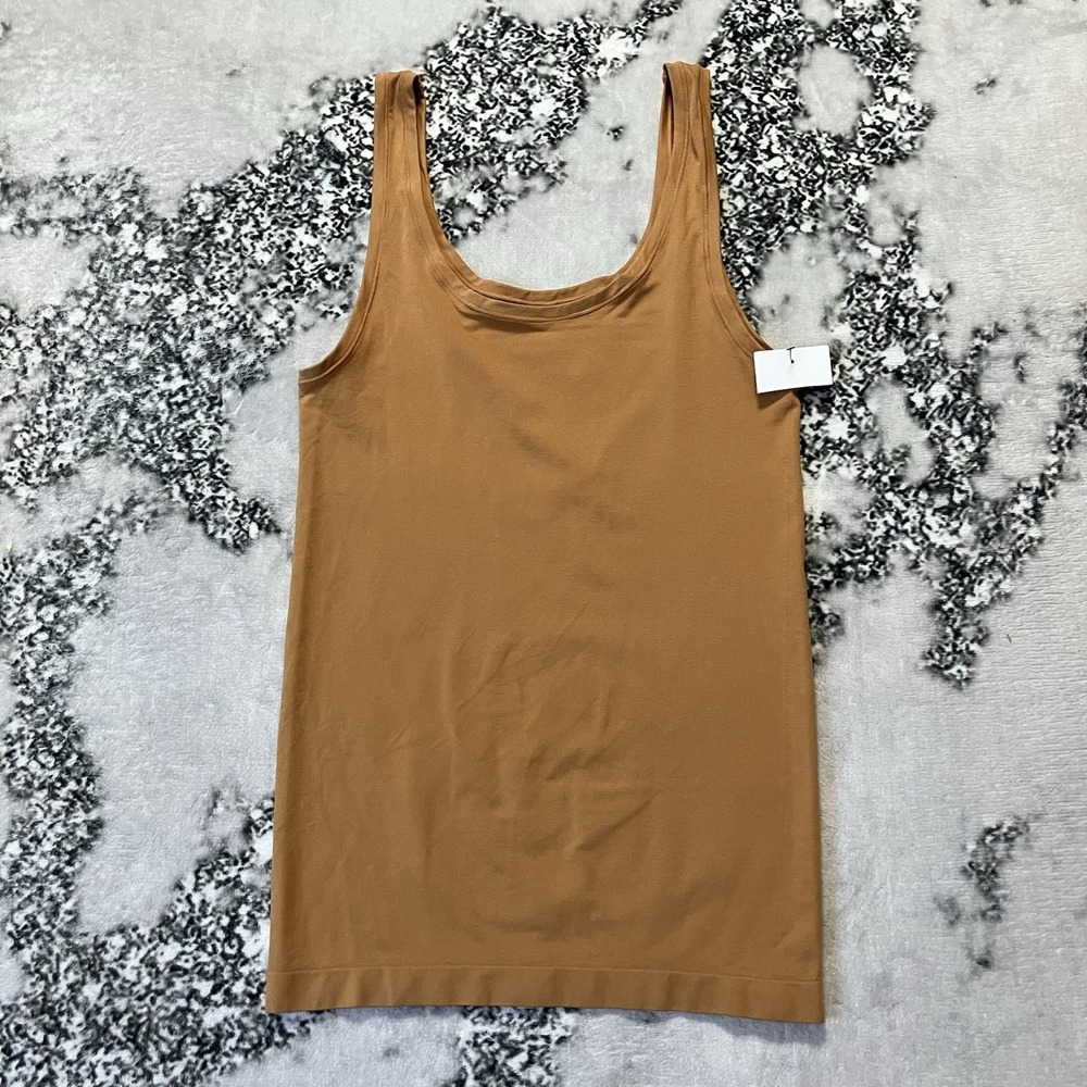Nordstrom Tank Top Womens‎ Size Small Brown Stretchy Basic Seamless Fitting
